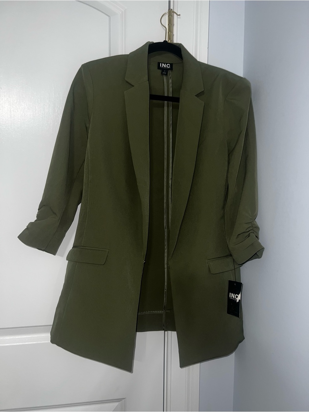 INC International Concepts Olive Green Women's Blazer Sz Small NWT